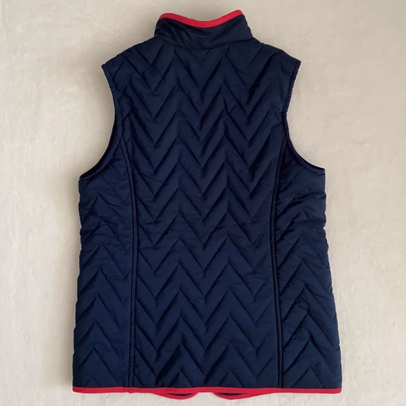 Ariat | Ashley Quilted Insulated Equestrian Riding Vest Navy Eclipse/Pink (S/8) - Picture 13 of 16